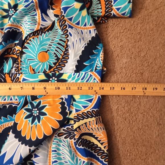 Impressions Colorful Paisley Short Romper NWT Resortwear Women's Size L - Picture 12 of 12